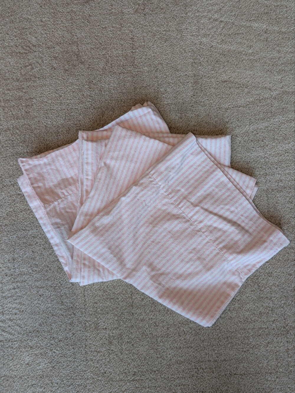 Laura Ashley Cotton Pink Stripe King Pillowcases - Set of 2